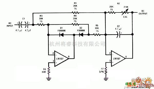 滤波器中的整流器和平均值滤波器电路图  第1张