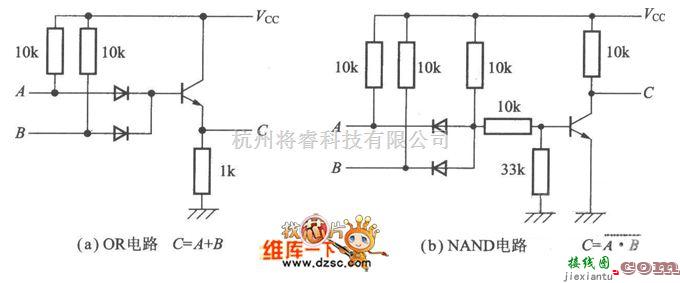 综合电路中的一种用晶体管组成的逻辑电路图  第1张