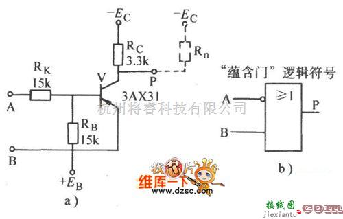 数字电路中的把晶体管发射极作为输入门的门电路/蕴含门电路图  第1张