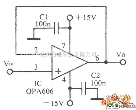 模拟电路中的超级宽带高阻缓冲器电路图  第1张