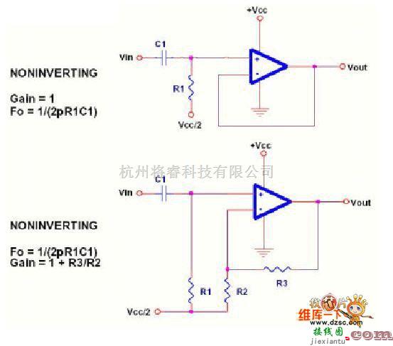 滤波器中的典型的高通滤波器电路图  第1张