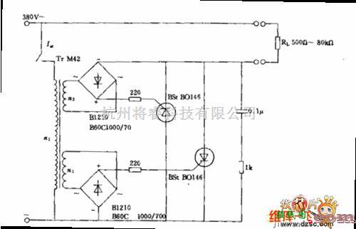 晶闸管控制中的电磁铁的晶闸管控制电路图  第1张