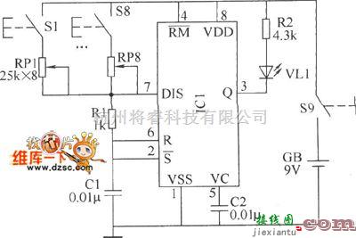 红外线热释遥控中的新颖的红外遥控开关电路图  第1张