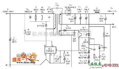 开关稳压电源中的由TOP246Y构成的45W多路输出式开关电源  第1张