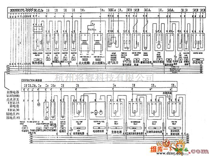 通用五菱中的五菱联合电子电控系统电路图  第1张