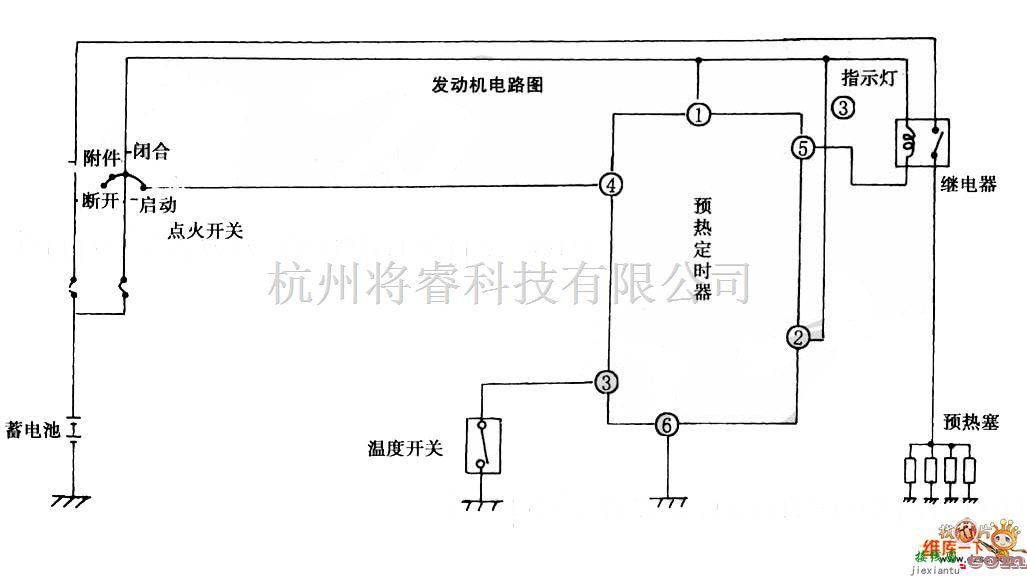 江铃中的江铃福特全顺客车发动机电路图  第1张