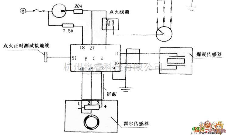 长安中的长安奥拓轿车发动机电路图  第1张