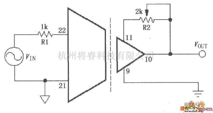 增益可调放大电路中的ISO103增益调节电路图  第1张