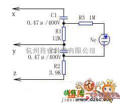 电源电路中的简易相序指示器电路图  第1张