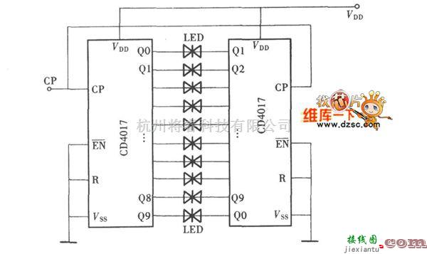 数字电路中的安装在数字式电子钟表上的模拟钟摆电路图  第1张