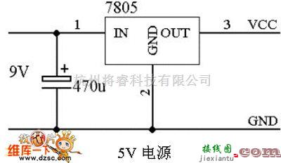 电源电路中的八路流水灯控制器的设计电路图  第2张