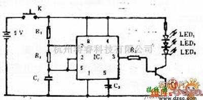 电源电路中的自动调压器的红外线发射电路图  第1张