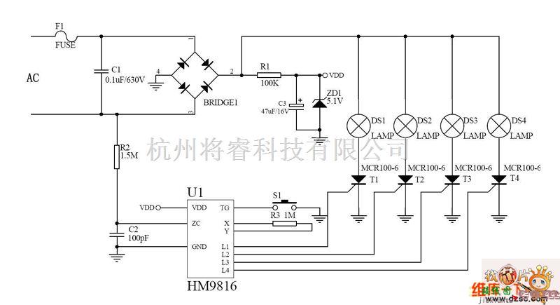 灯光控制中的圣诞灯串控制电路图  第1张