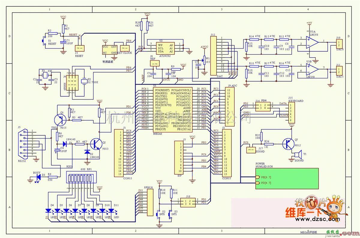 电机控制专区中的MEG8评估板电路图  第1张