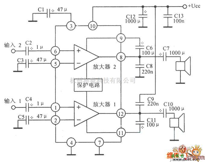 综合电路中的TA7240AP的应用电路图  第1张