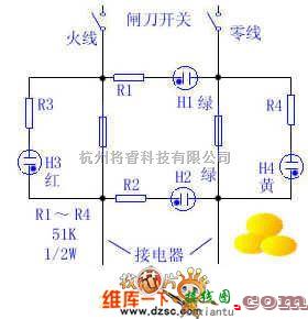 电源电路中的线路状态指示器电路图  第1张