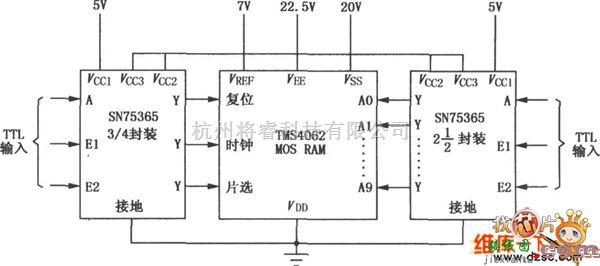 数字电路中的具有4个“与非”功能的TTL-MOS驱动器电路图  第1张