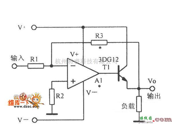电流环放大电路中的带有正向输出和负向输出时的电流扩展电路图  第1张