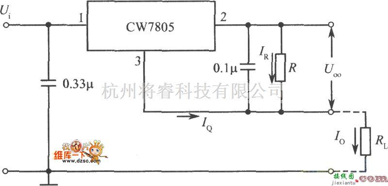 稳压电源中的三端固定输出集成稳压器组成的恒流源电路图  第1张