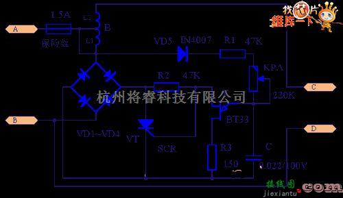 稳压电源中的自制经济的测量用高压电源电路图  第1张