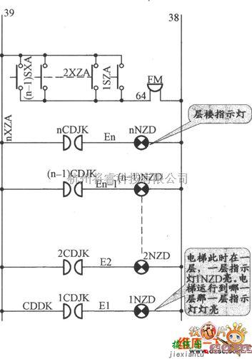 电梯控制中的JKH1-771 A电梯楼层指示灯电路图  第1张