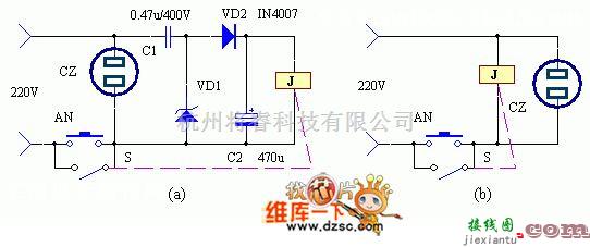 开关电路中的停电来电自动断电开关电路图  第1张