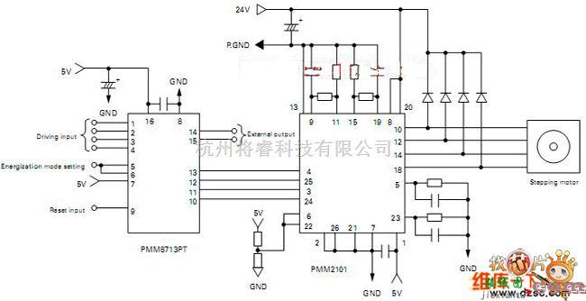 电机控制专区中的pmm8713应用电路图  第1张