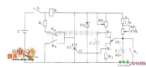 继电器控制中的晶闸管时间继电器电路图  第1张