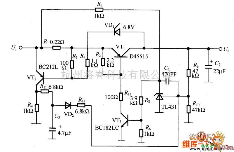 开关稳压电源中的低电压降稳压电路图  第1张