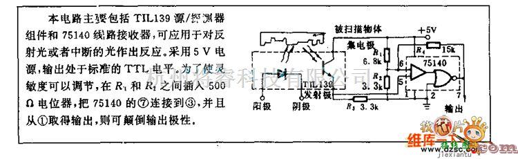 耦合隔离放大电路中的扫描器上用的光电隔离电路图  第1张