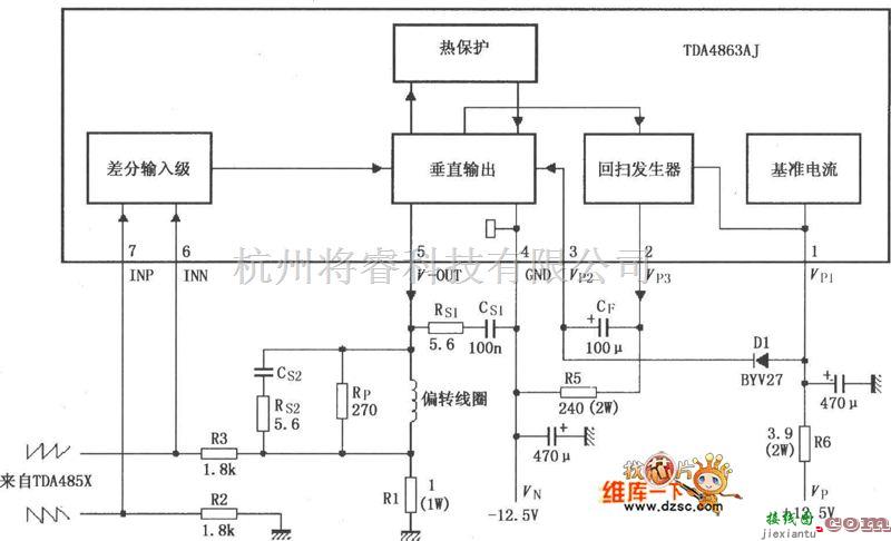 常用单元电路中的TDA4863AJ基本应用电路图(二)  第1张