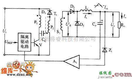 自动控制中的单端正激式转换器的闭环控制电路图  第1张