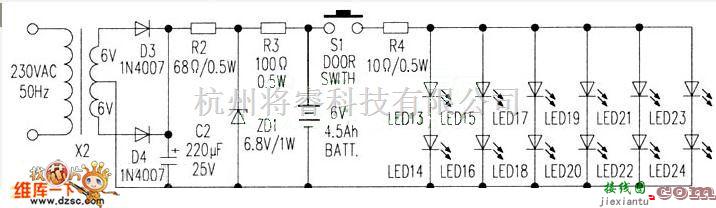 LED电路中的电冰霜灯改为LED方式电路图  第1张