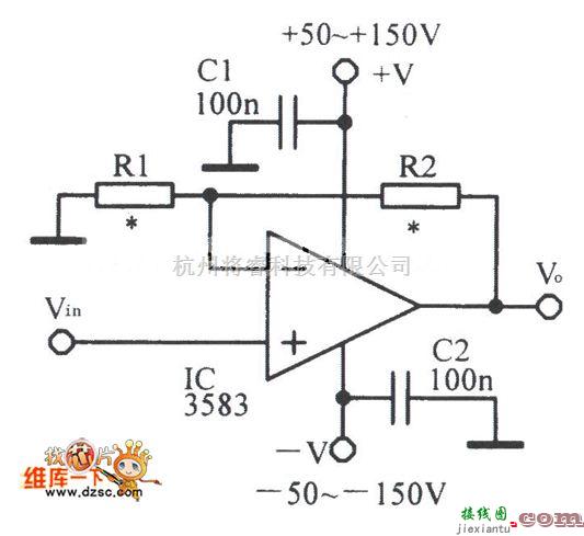 电流环放大中的小型化的输出高压放大电路图  第1张