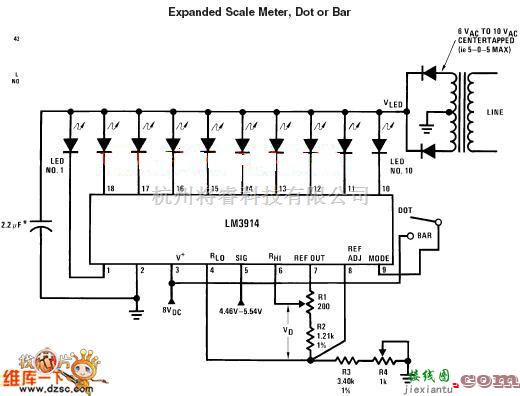 单片机制作中的lm3914应用电路图三  第1张