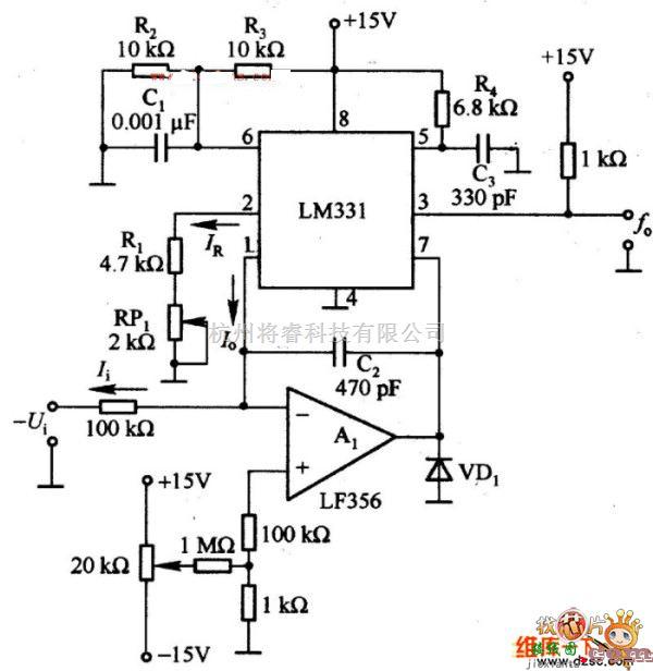 单片机制作中的lm331应用电路图  第1张