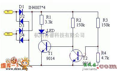 通信电路中的电话占线指示器电路图  第1张