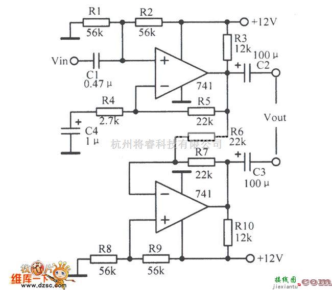 电流环放大中的一款采用双运放组成的平衡输出电路图  第1张