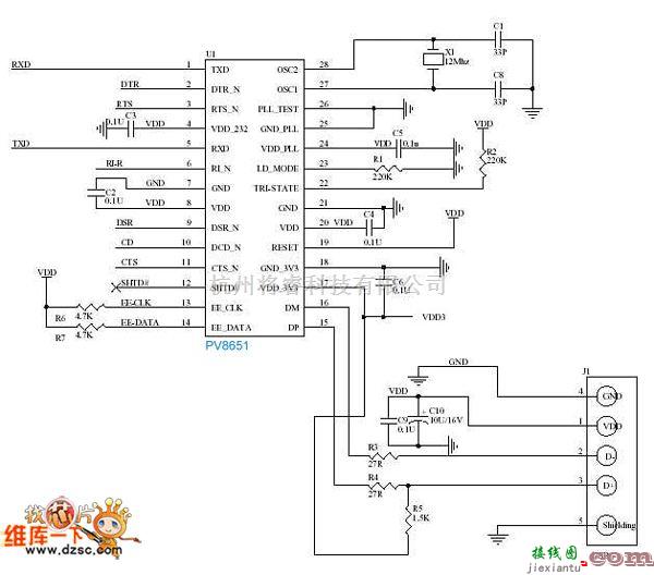 单片机制作中的pv8651应用电路图  第1张