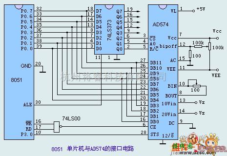 单片机制作中的ad574应用电路图  第1张