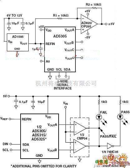 单片机制作中的ad5320应用电路图  第1张