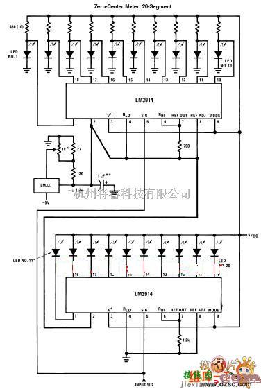 单片机制作中的lm3914应用电路图二  第1张