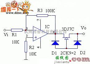 电流环放大电路中的集成运算放大器输出过流保护电路图  第1张