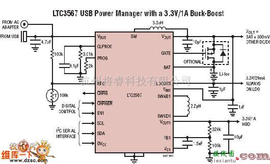 单片机制作中的LTC3567应用电路图  第1张