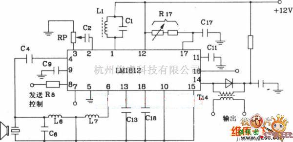 单片机制作中的超声波芯片lm1812应用电路图  第1张