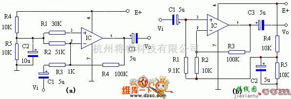 电流环放大电路中的集成运算放大器的单电源供电电路图  第1张