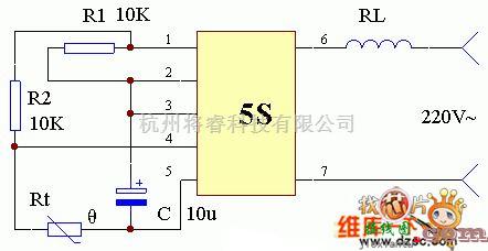 温控电路中的5S恒温控制器电路图  第1张