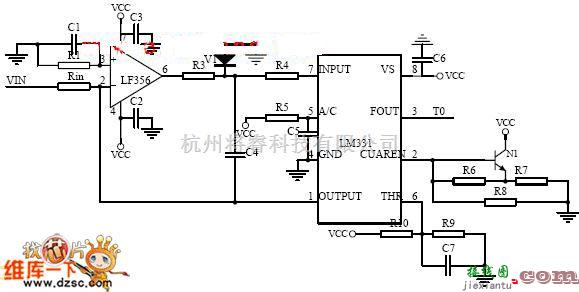 单片机制作中的lf356应用电路图  第1张