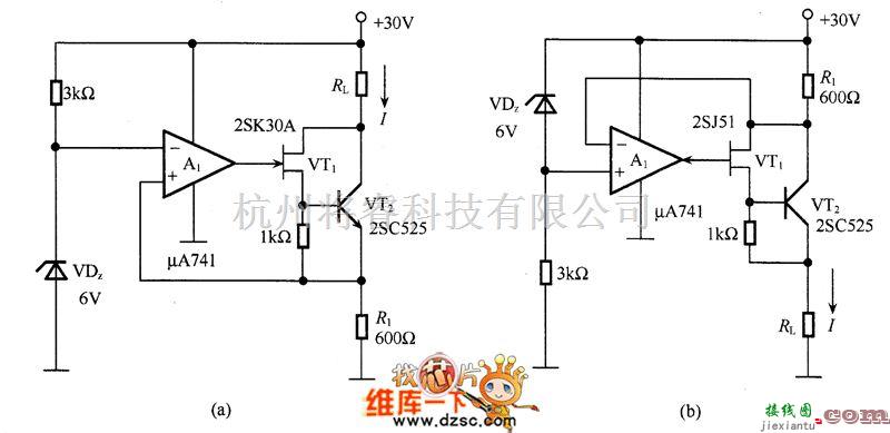 开关稳压电源中的采用场效应晶体管等构成的恒流电路图  第1张