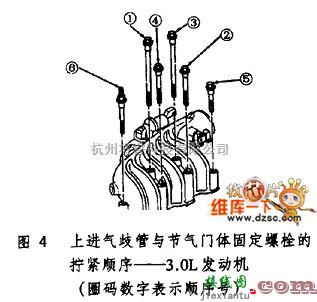 福特中的福特天霸与水星蜂鸟发动机进、排气歧管的拆装电路图  第4张